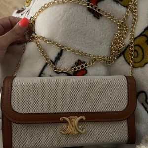 celine wallet on chain crossbody